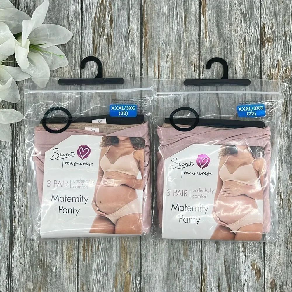 Women's Maternity Under The Belly Panties Underwear 2, 3 Packs Size XXXL